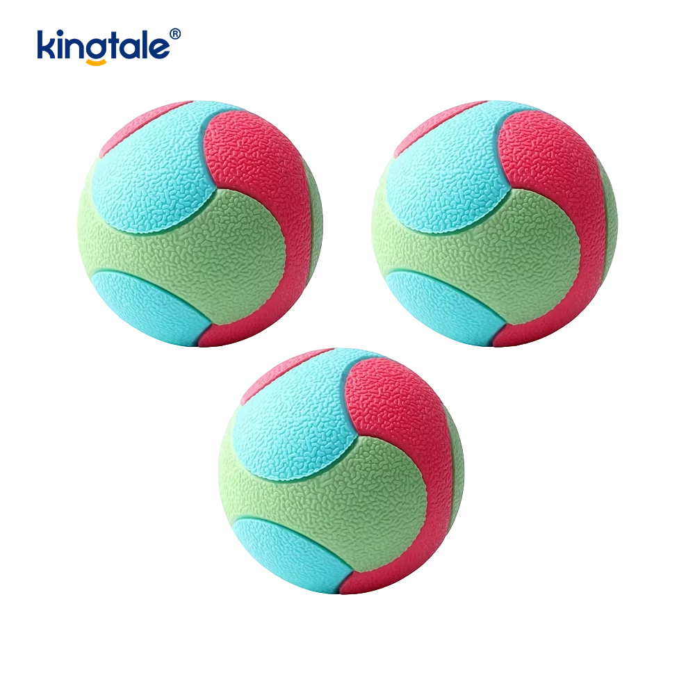 Pet Toy Ball - fargeblokkert solid TPR-ball