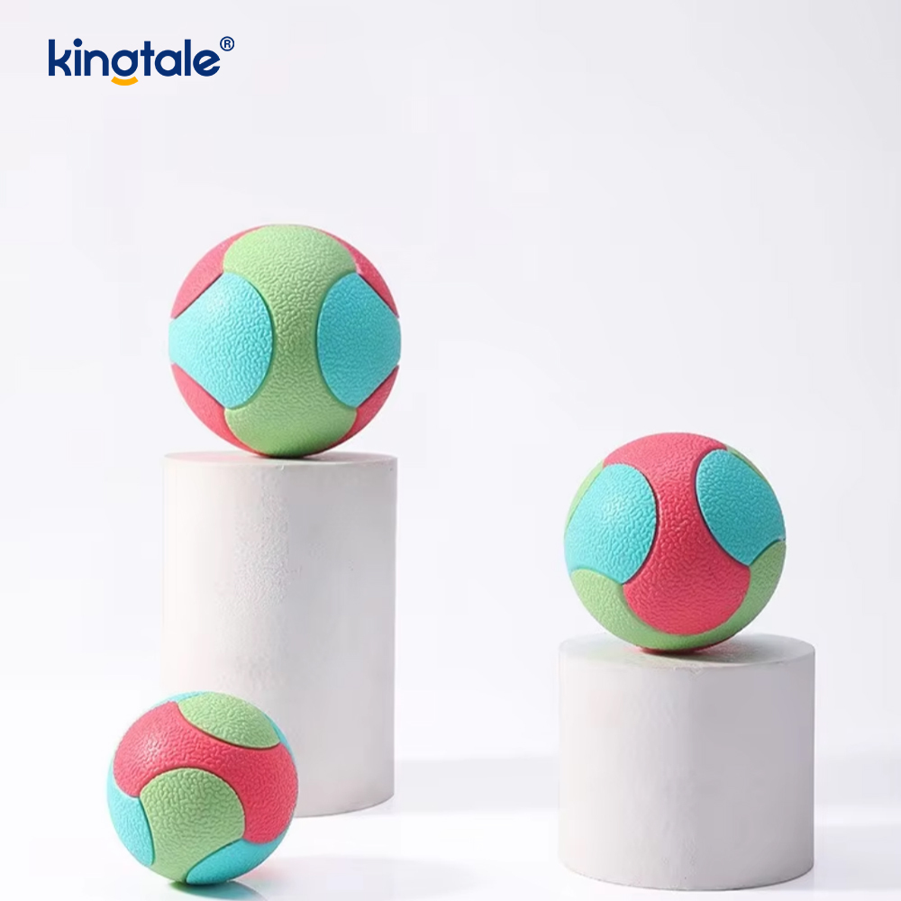 Pet Toy Ball - fargeblokkert solid TPR-ball