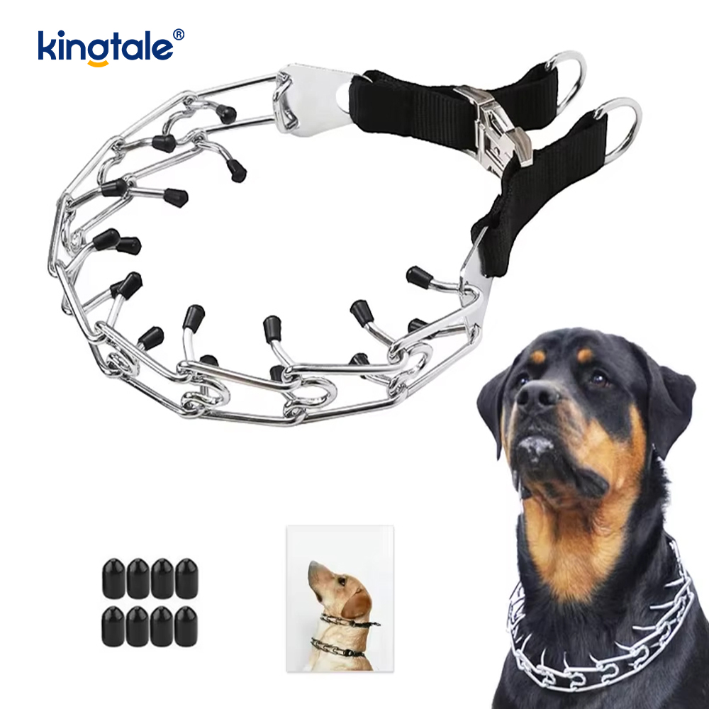 Hundepronghalsbånd med metallspenne