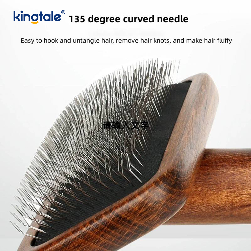 Pinner i rustfritt stål Bøketre Body Ground Pet Comb