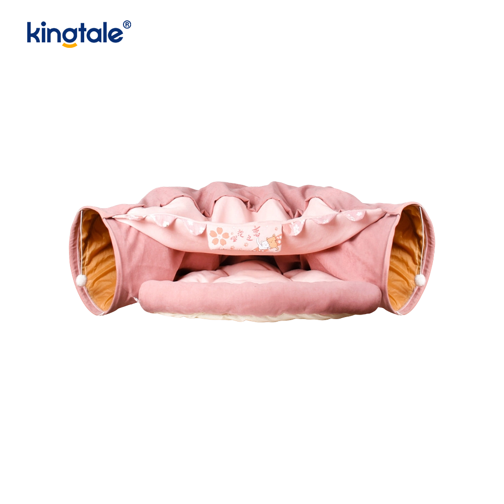 Sammenleggbar Cat Play Tunnel Interactive Toy Maze Cat House Tunnels innendørs