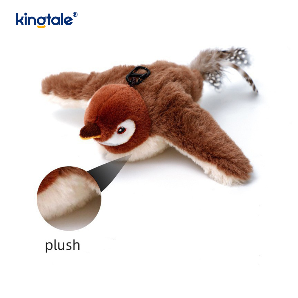 Simulert Sparrow Pet Plysh Toy For Alle Raser Cat Kicker Catnip Leker Sparrow