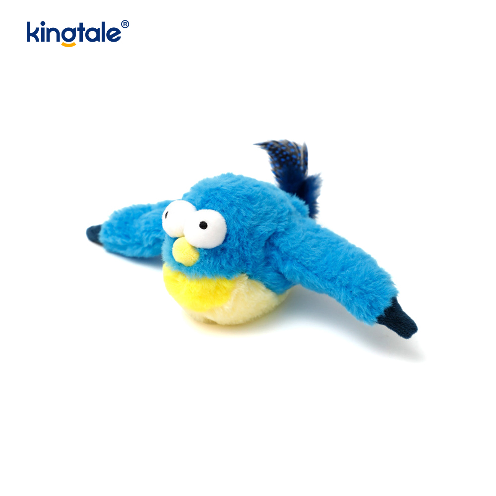 Simulert Sparrow Pet Plysh Toy For Alle Raser Cat Kicker Catnip Leker Sparrow