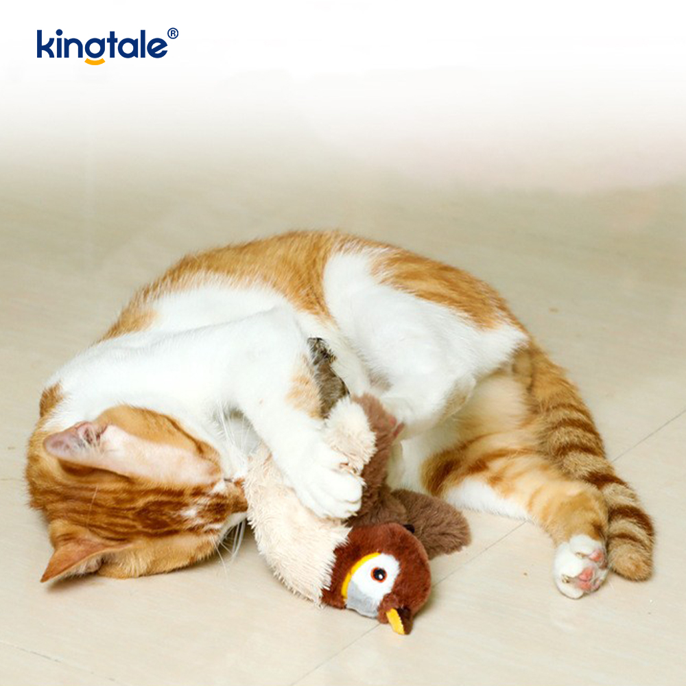 Simulert Sparrow Pet Plysh Toy For Alle Raser Cat Kicker Catnip Leker Sparrow