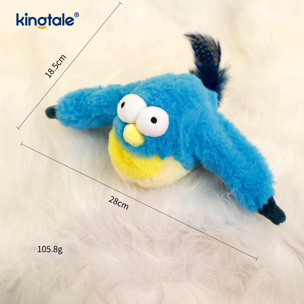 Simulert Sparrow Pet Plysh Toy For Alle Raser Cat Kicker Catnip Leker Sparrow