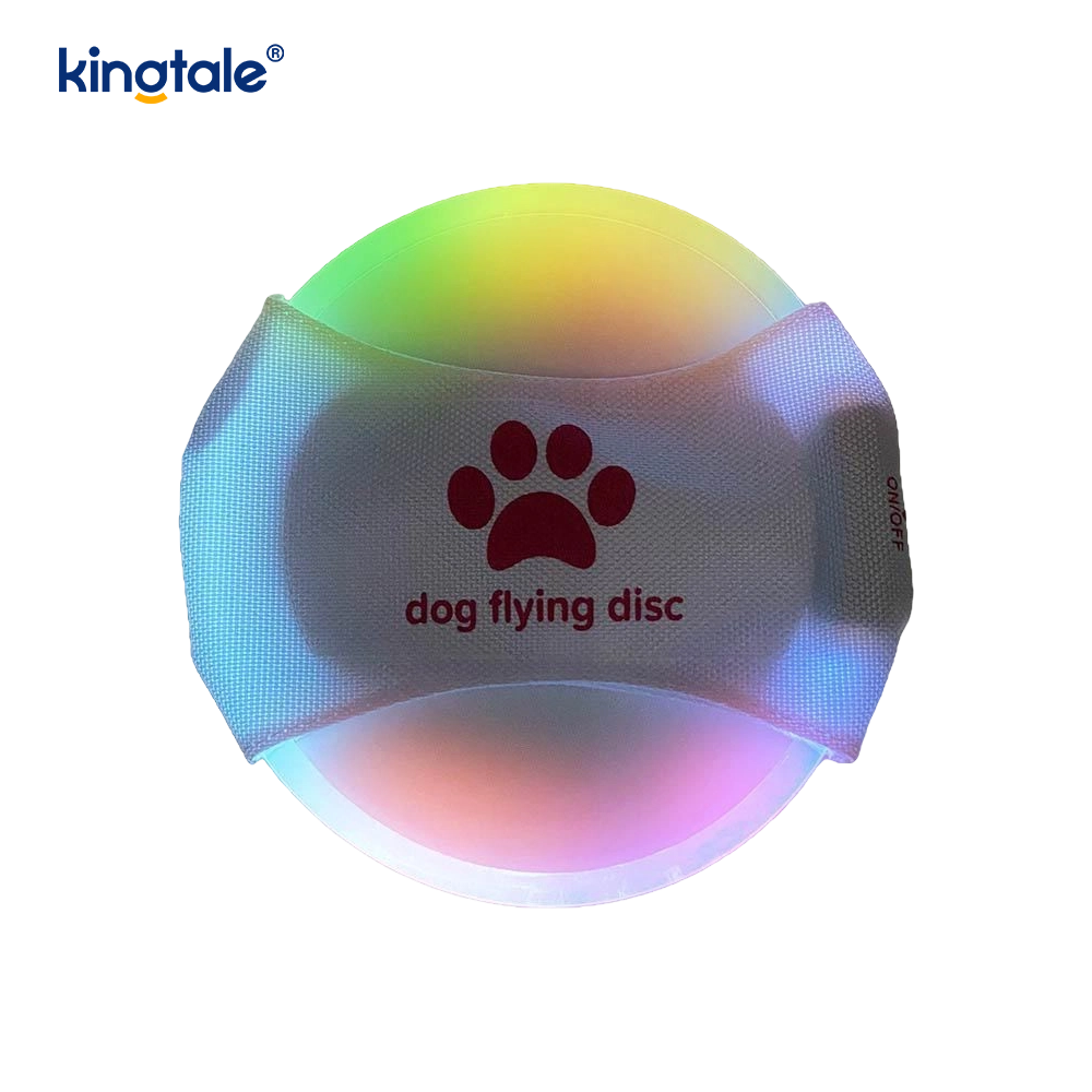 Pet Light-Up Frisbee High Visibility Lighted Pet Training Kaster Leker for trening
