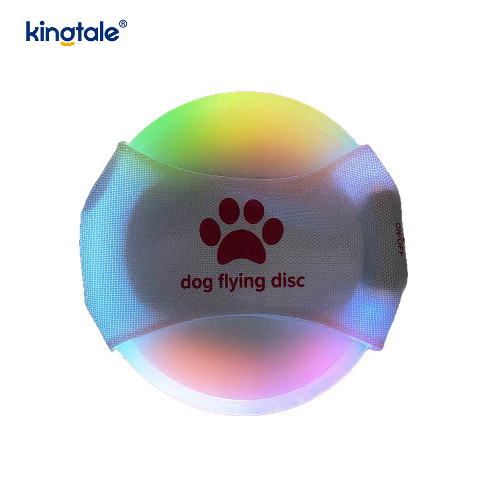 Pet Light-Up Frisbee High Visibility Lighted Pet Training Kaster Leker for trening