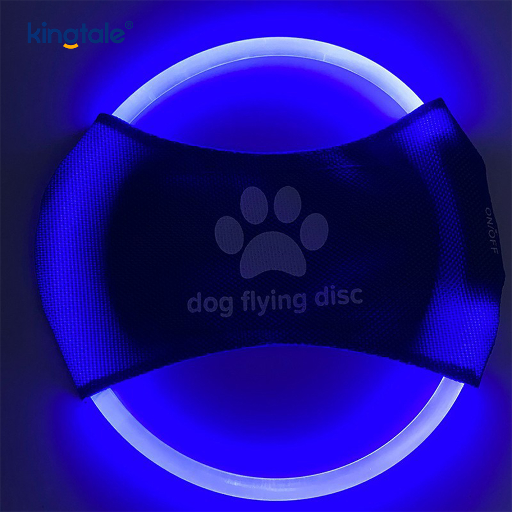 Pet Light-Up Frisbee High Visibility Lighted Pet Training Kaster Leker for trening