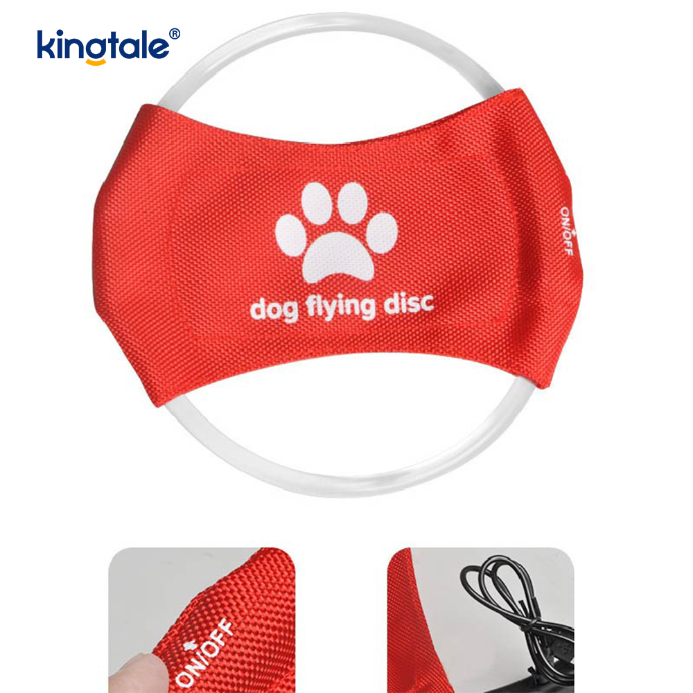 Pet Light-Up Frisbee High Visibility Lighted Pet Training Kaster Leker for trening