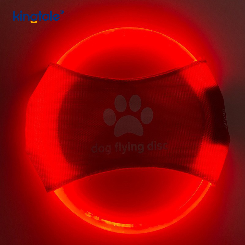 Pet Light-Up Frisbee High Visibility Lighted Pet Training Kaster Leker for trening