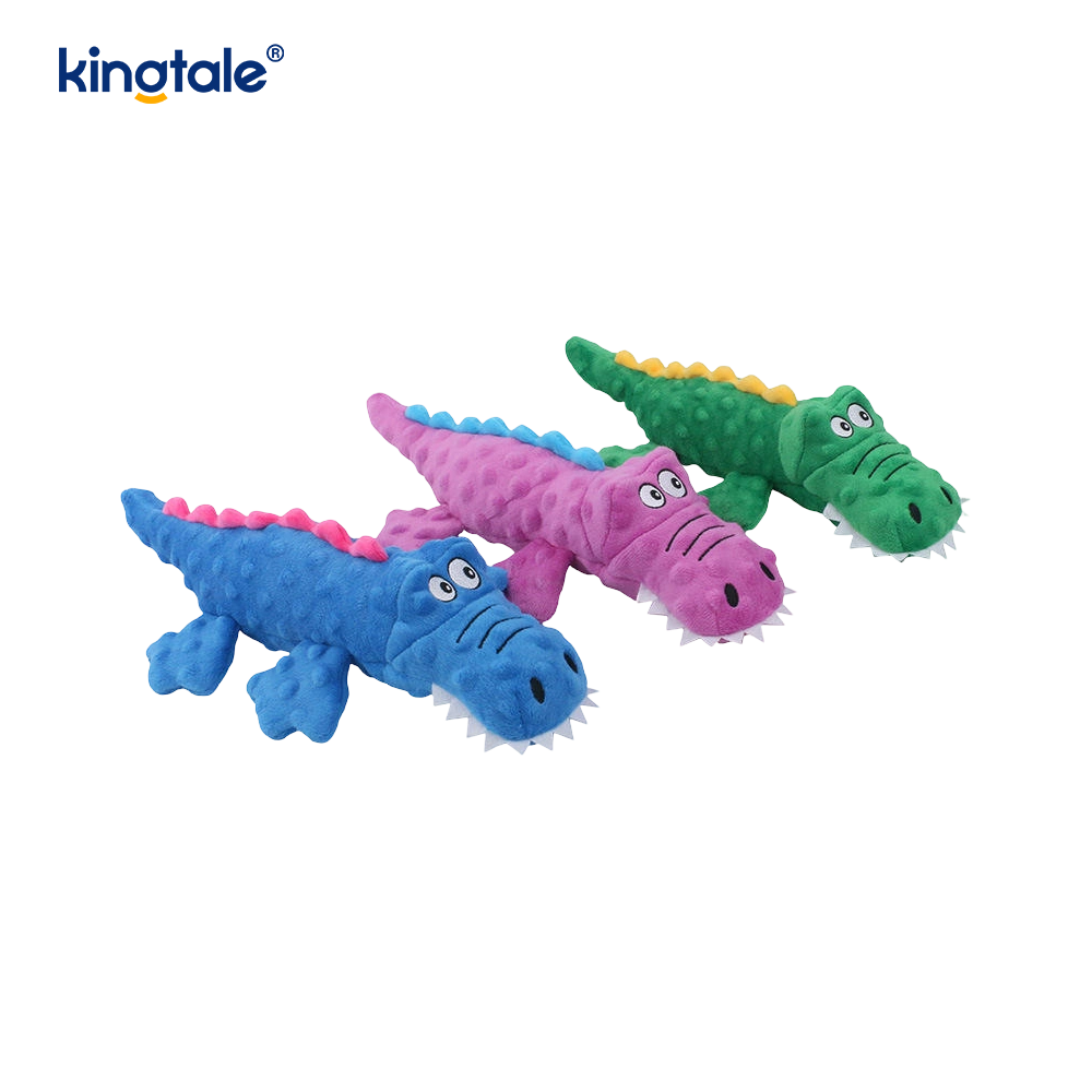 Pet Squeak Crocodile Plysjleketøy for rengjøring av tenner
