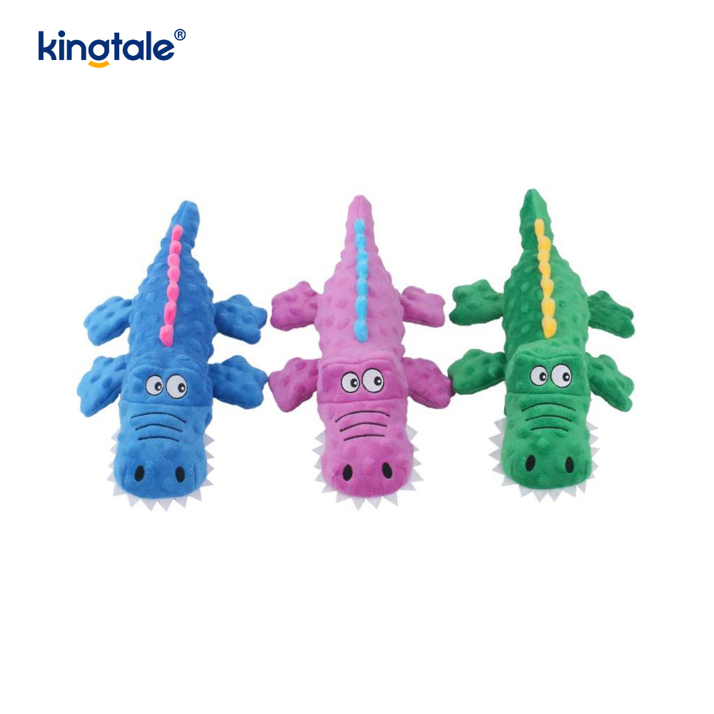 Pet Squeak Crocodile Plysjleketøy for rengjøring av tenner