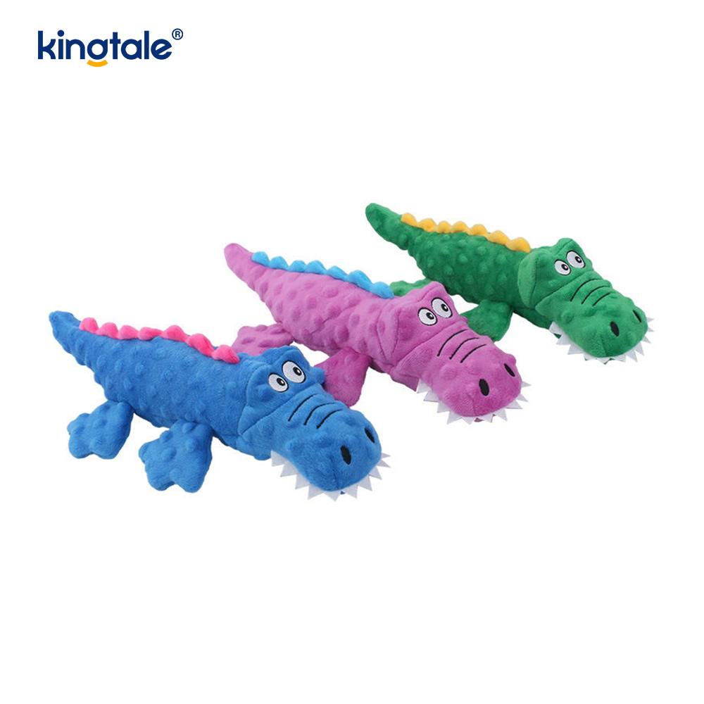 Pet Squeak Crocodile Plysjleketøy for rengjøring av tenner