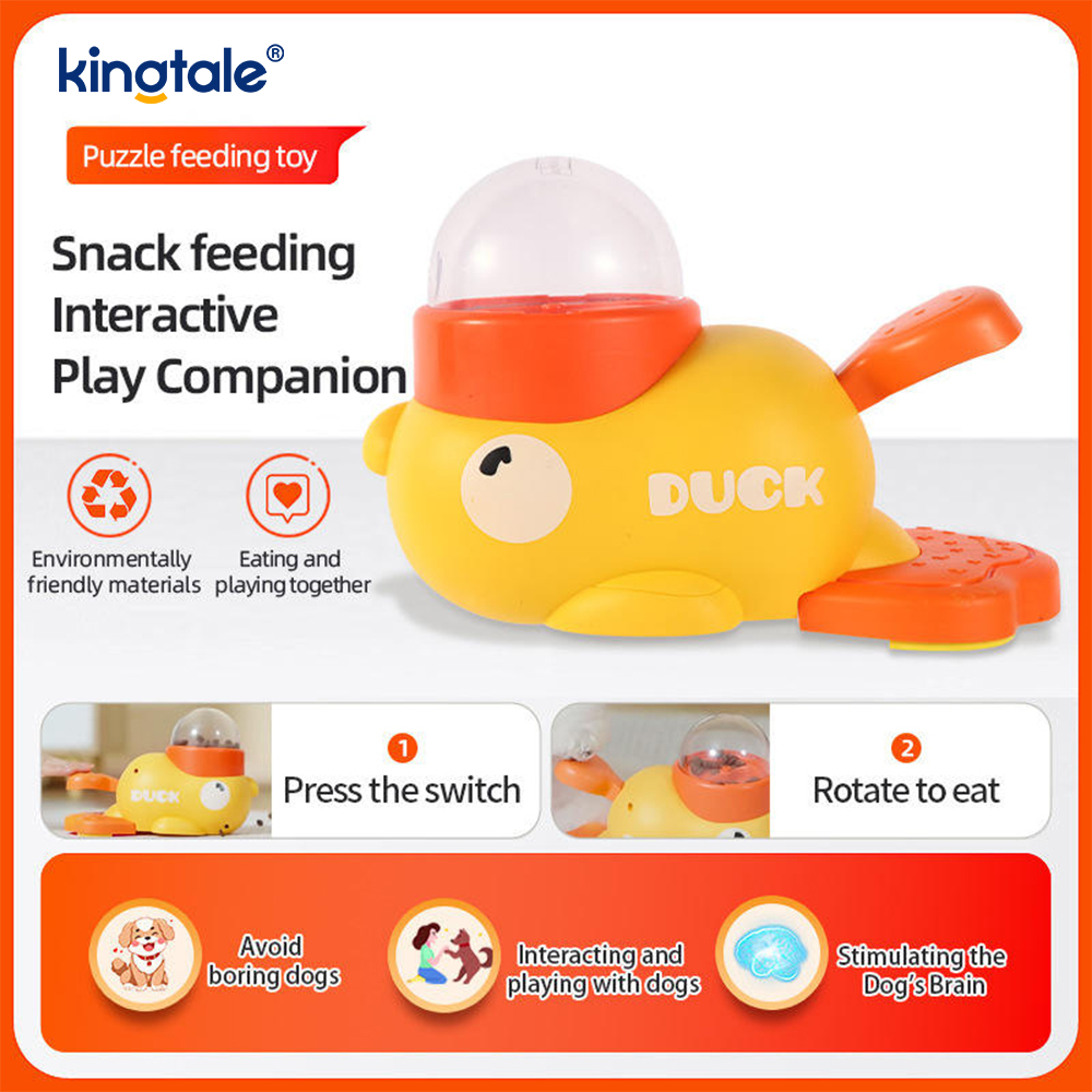 Little Yellow Duck Pet Feeder Interactive Hundeleker Mat Puslespill Slow Feeder
