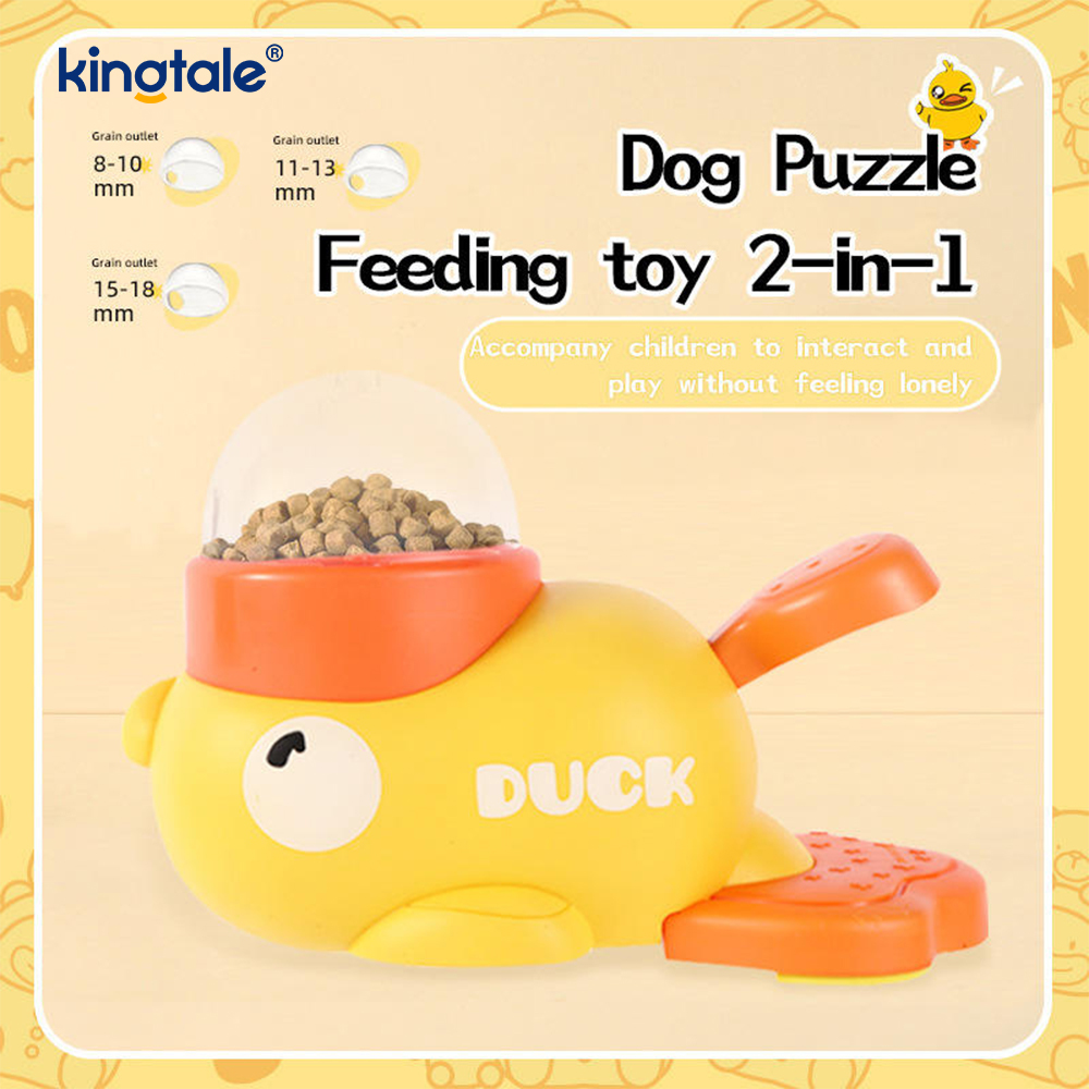 Little Yellow Duck Pet Feeder Interactive Hundeleker Mat Puslespill Slow Feeder