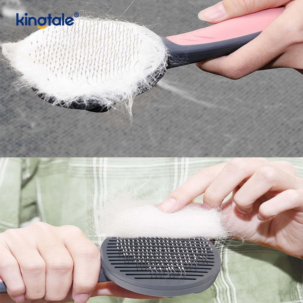 Selvrensende Slicker Brush & Pet Grooming Rake & Loppekam for hunder