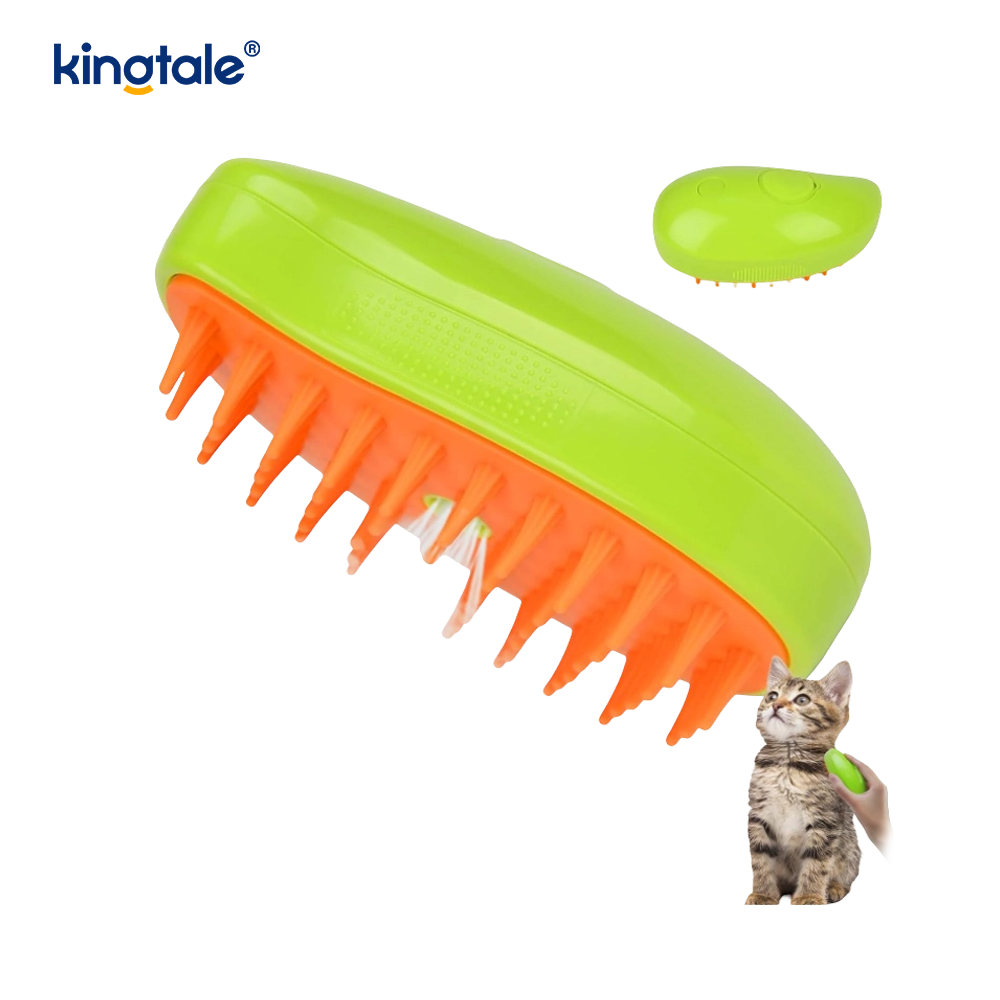 Cat Steam Brush 3 In 1 Steamy Pet Brush Silikonmassasje Hundehårfjerner Kam