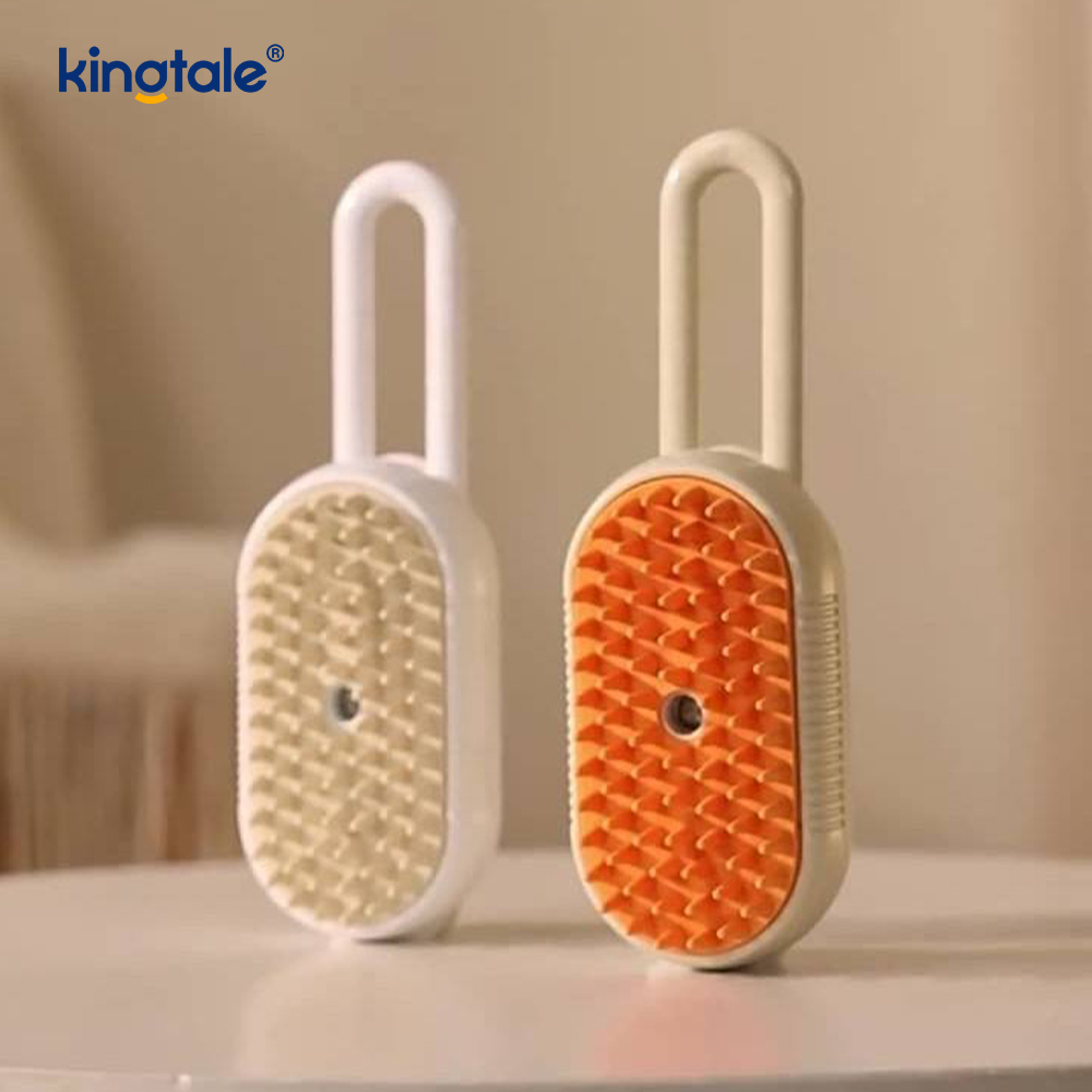 Cat Steam Brush 3 In 1 Steamy Pet Brush Silikonmassasje Hundehårfjerner Kam