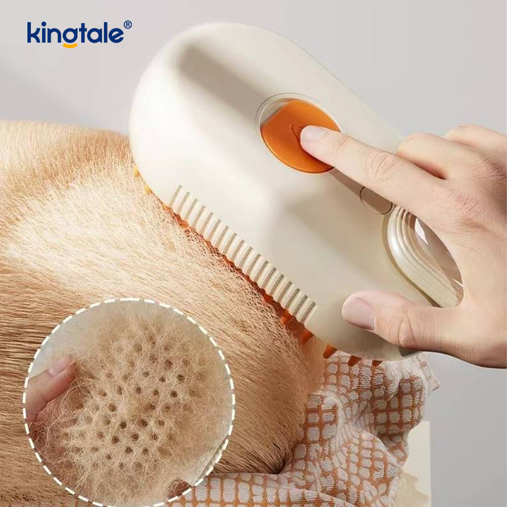 Cat Steam Brush 3 In 1 Steamy Pet Brush Silikonmassasje Hundehårfjerner Kam