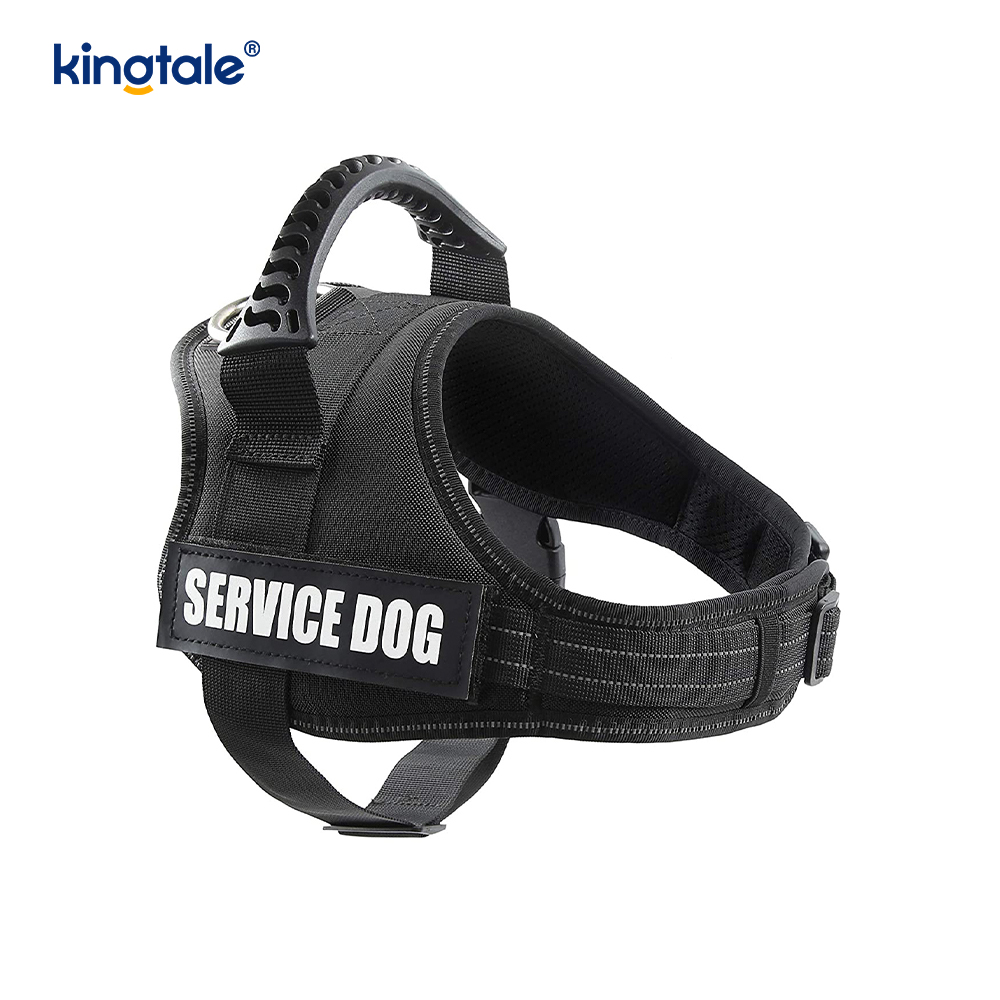 No Pull Reflekterende Designer Hundesele Solid Nylon Tau Hundebånd