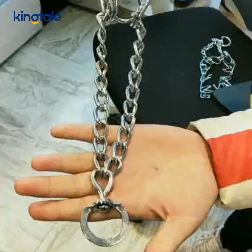 Pet Pinch Choke Halsbånd Carbon Steel Metal Prong Hundetreningshalsbånd