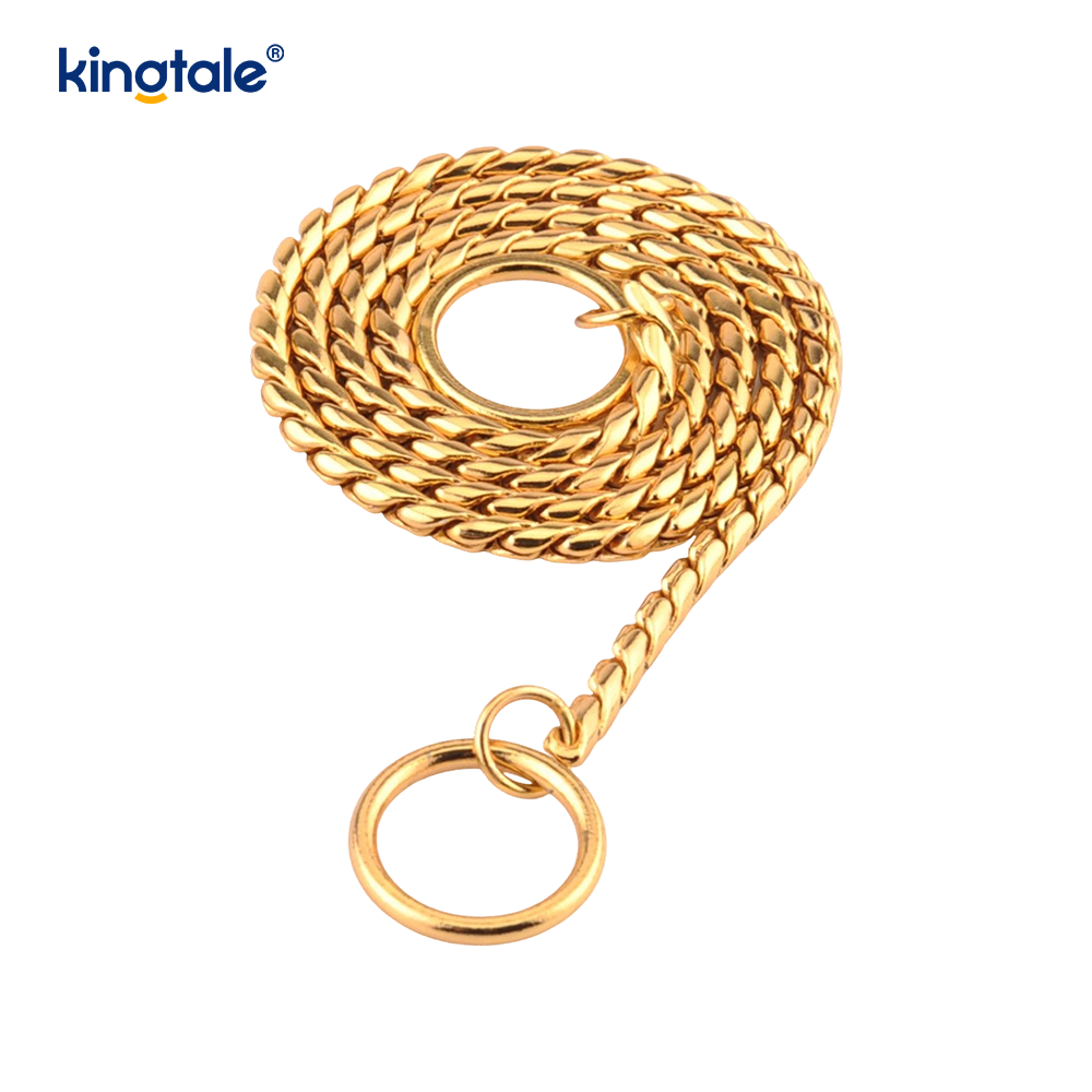 Pure Copper Metal Snake Dog Chain Halsbånd for små og mellomstore hunder