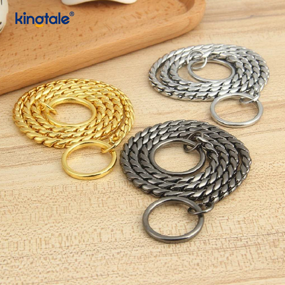 Pure Copper Metal Snake Dog Chain Halsbånd for små og mellomstore hunder