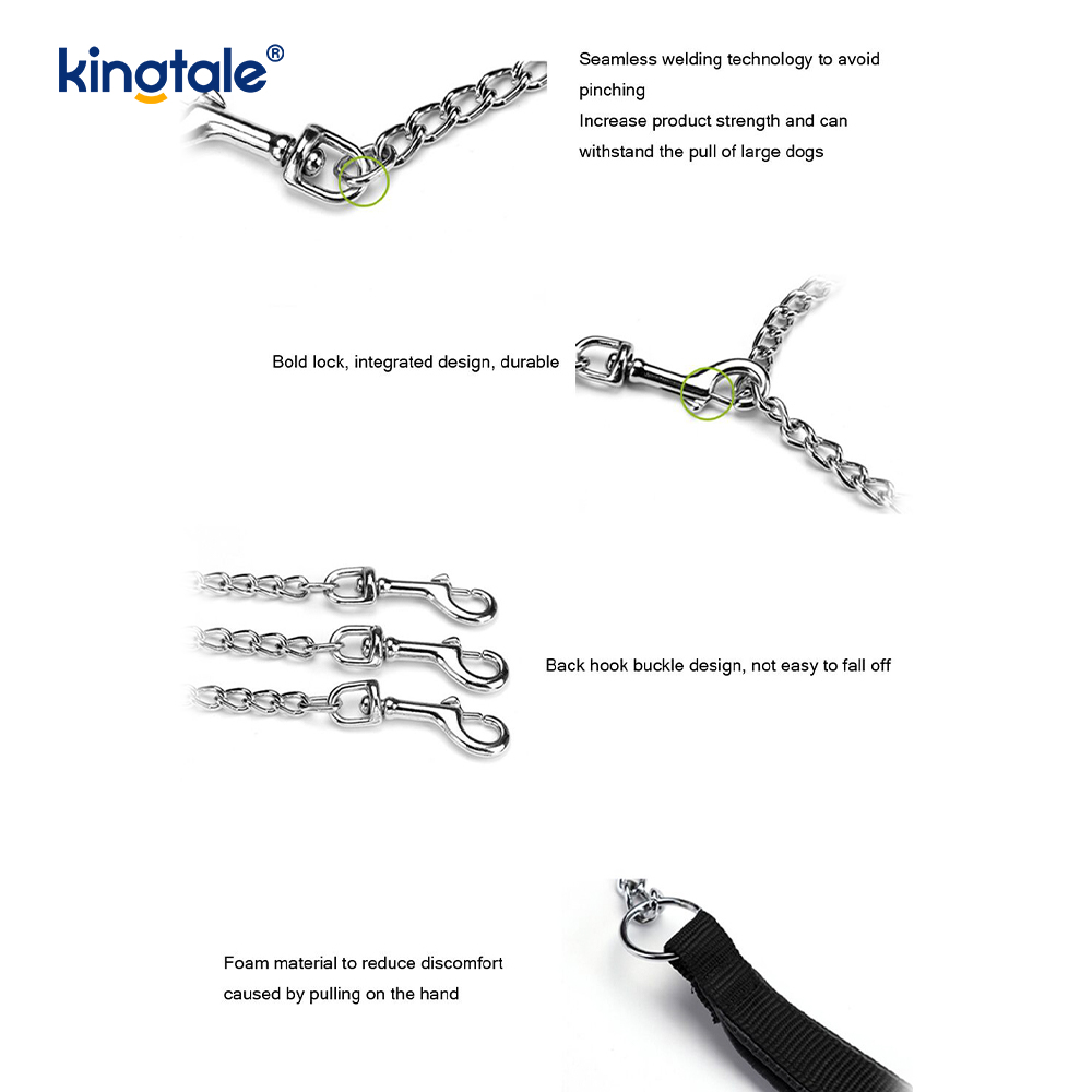 Custom Metal Heavy Duty hundekjedeledning med skumhåndtak for hunder