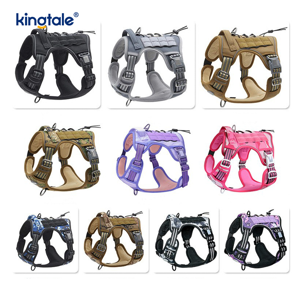 Solid No Pull Nylon Heavy Duty Hundebelte Vest Treningsseler Bryst