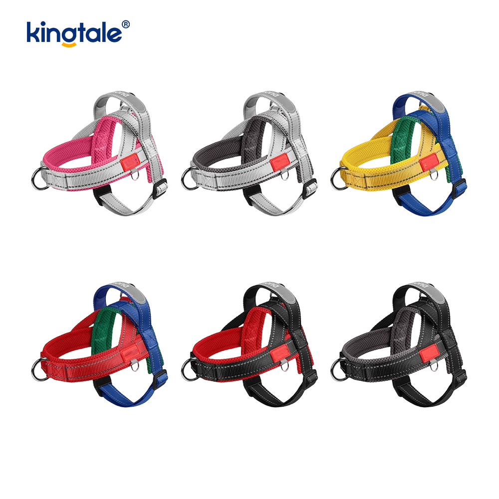 Tilpasset engros justerbar nylon reflekterende hundesele minst sett