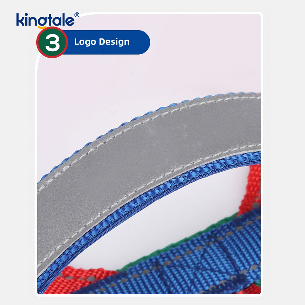 Tilpasset engros justerbar nylon reflekterende hundesele minst sett