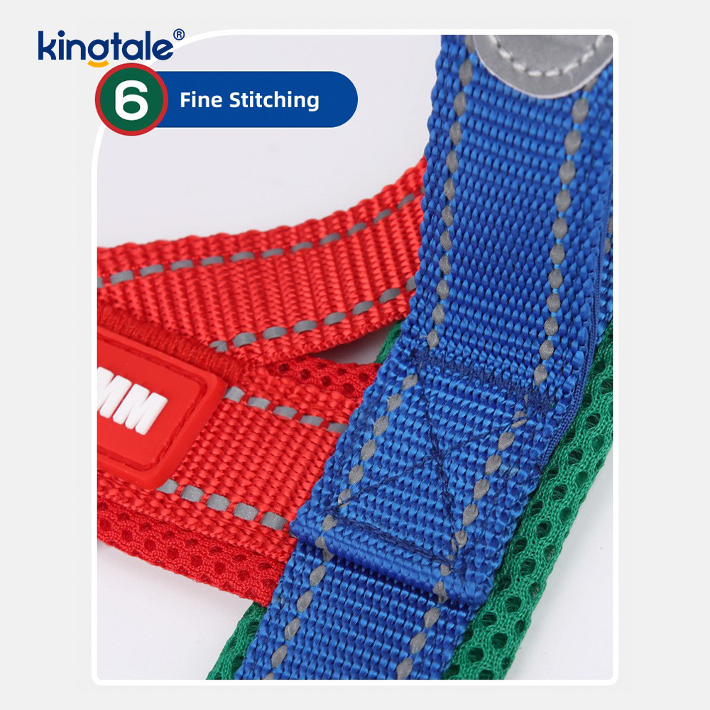 Tilpasset engros justerbar nylon reflekterende hundesele minst sett