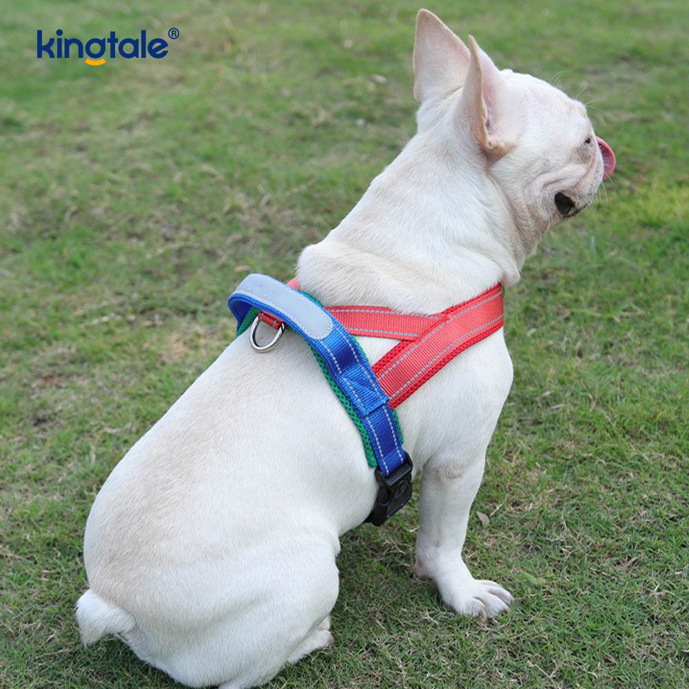 Tilpasset engros justerbar nylon reflekterende hundesele minst sett