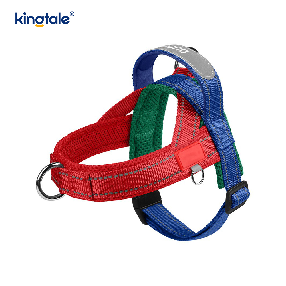 Tilpasset engros justerbar nylon reflekterende hundesele minst sett