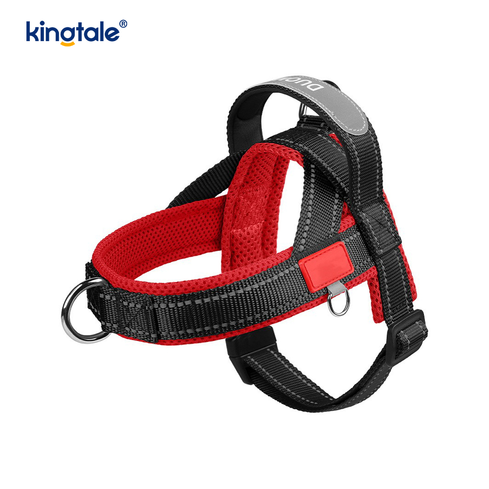 Tilpasset engros justerbar nylon reflekterende hundesele minst sett