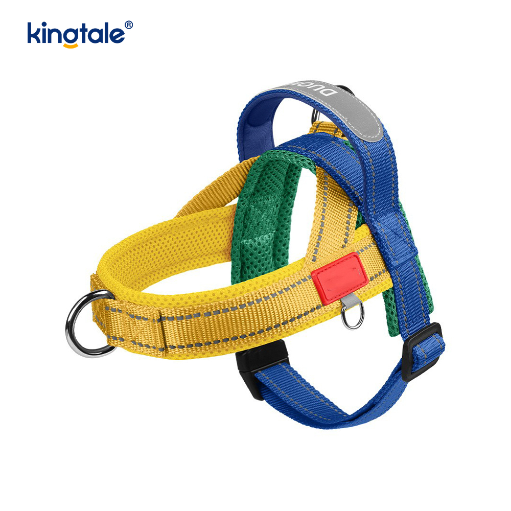 Tilpasset engros justerbar nylon reflekterende hundesele minst sett