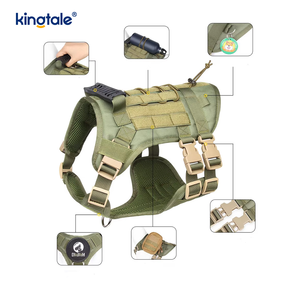 Tilpasset Heavy Duty Large Vest Mesh Pustende Justerbar Hundesele
