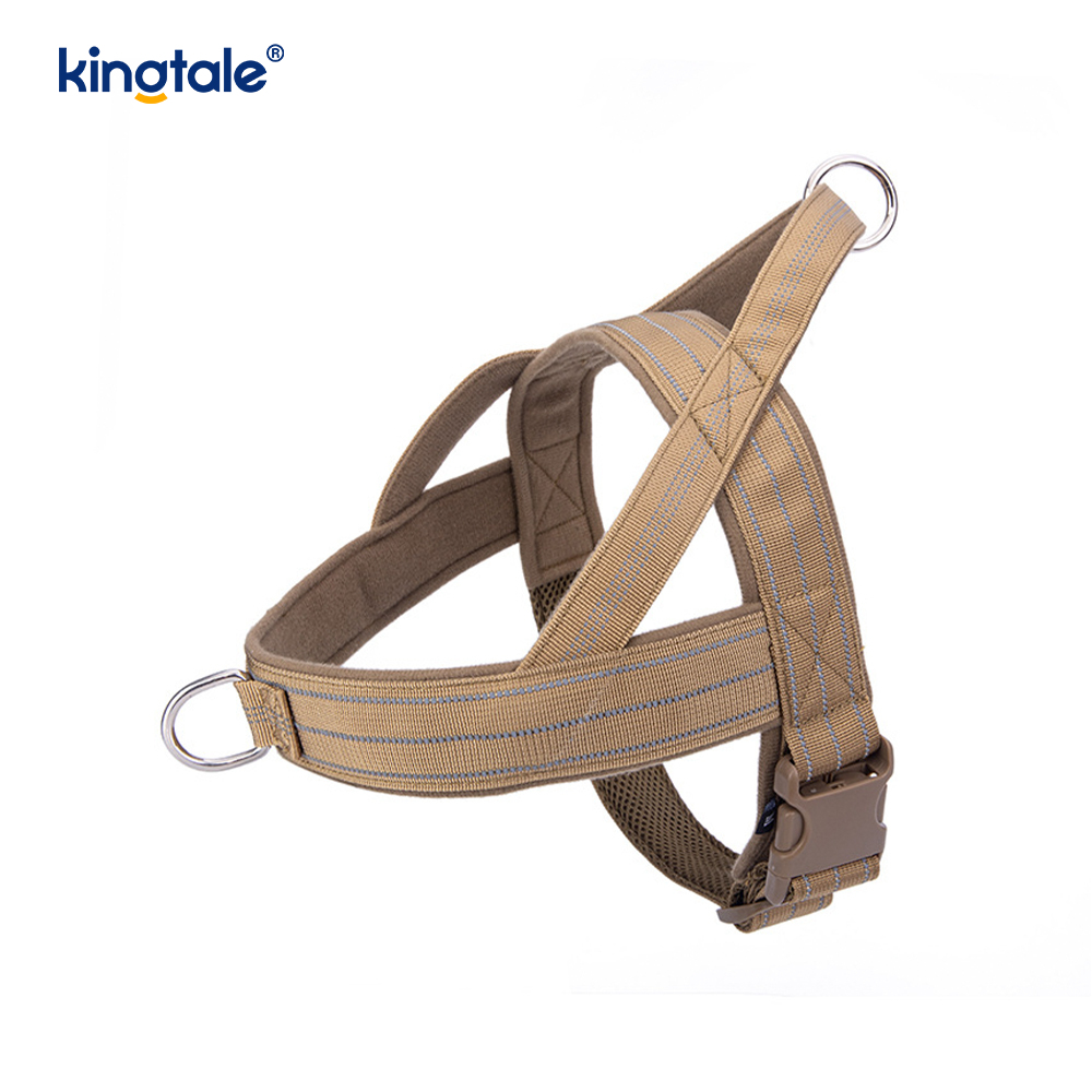 Stor Tactical No Pull Pustende justerbar hundesele for trening