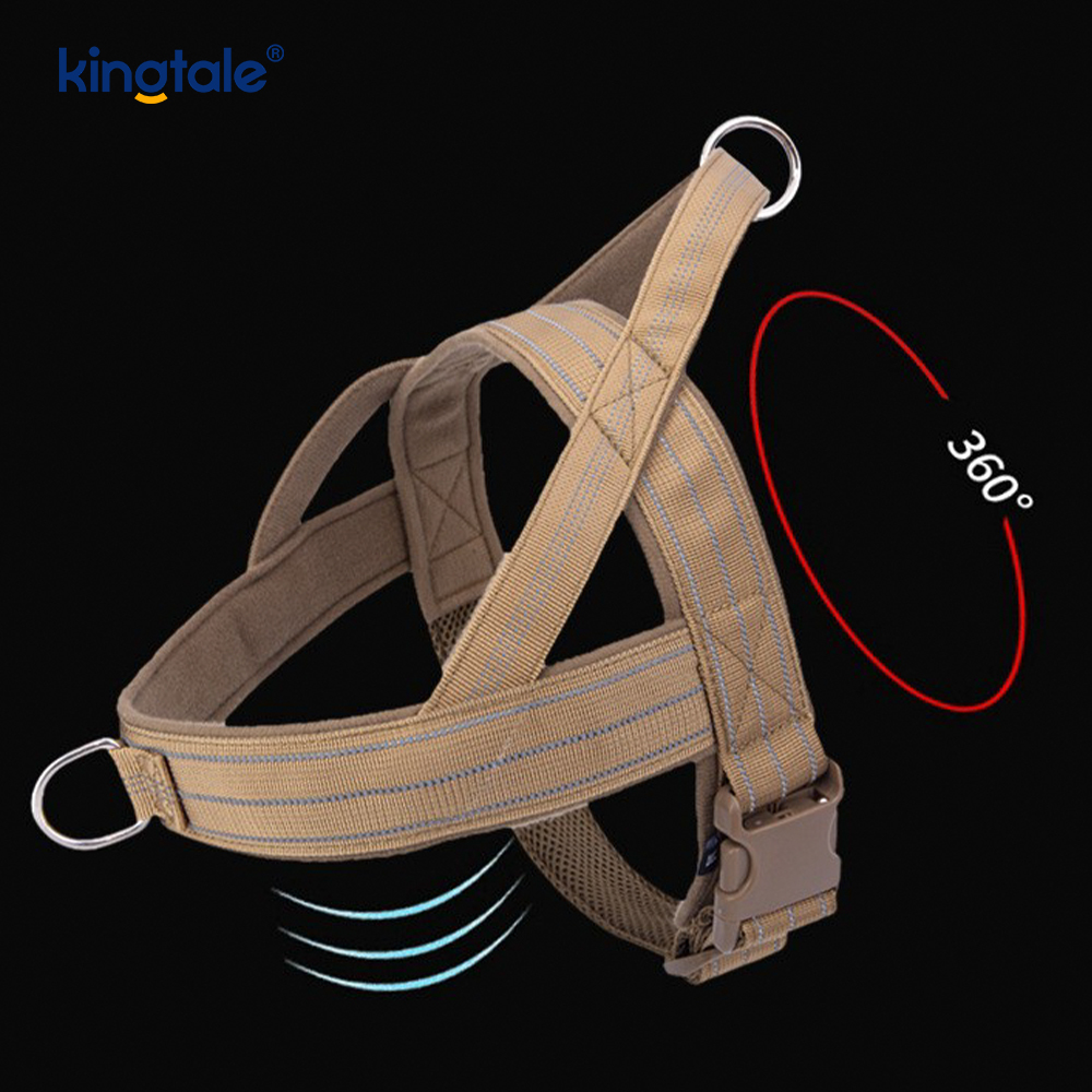 Stor Tactical No Pull Pustende justerbar hundesele for trening