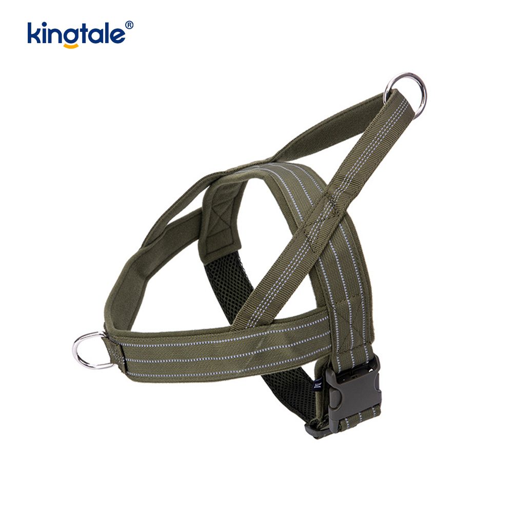 Stor Tactical No Pull Pustende justerbar hundesele for trening