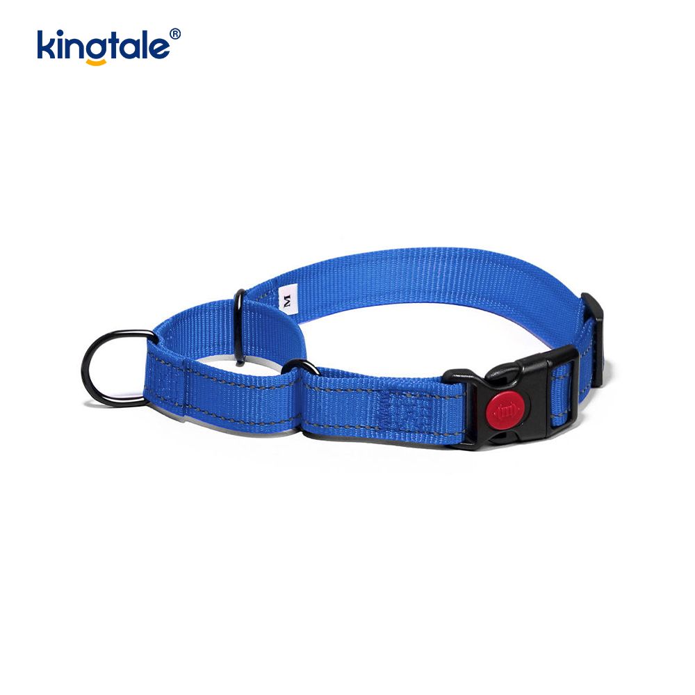 Quick Release No Pull Reflekterende Justerbar Nylon Martingale Hundehalsbånd