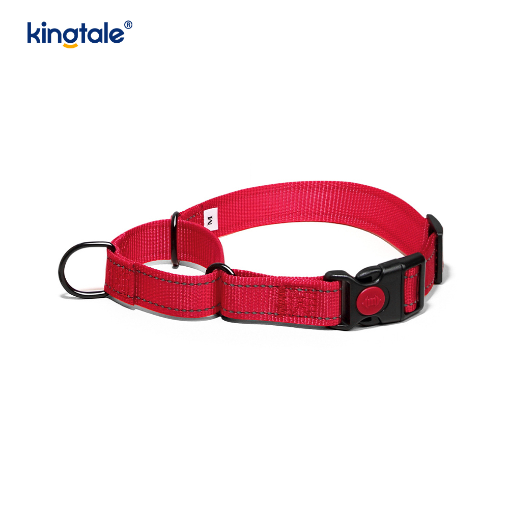 Quick Release No Pull Reflekterende Justerbar Nylon Martingale Hundehalsbånd