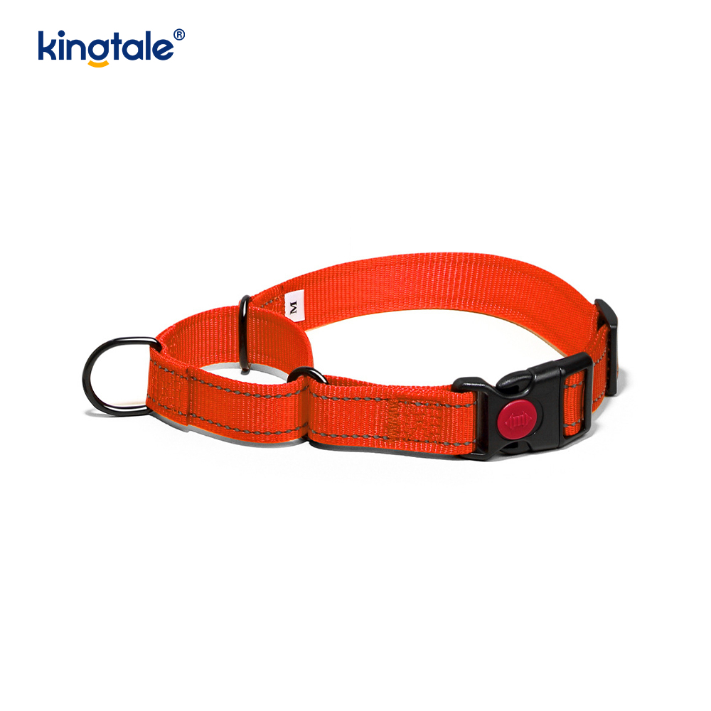 Quick Release No Pull Reflekterende Justerbar Nylon Martingale Hundehalsbånd