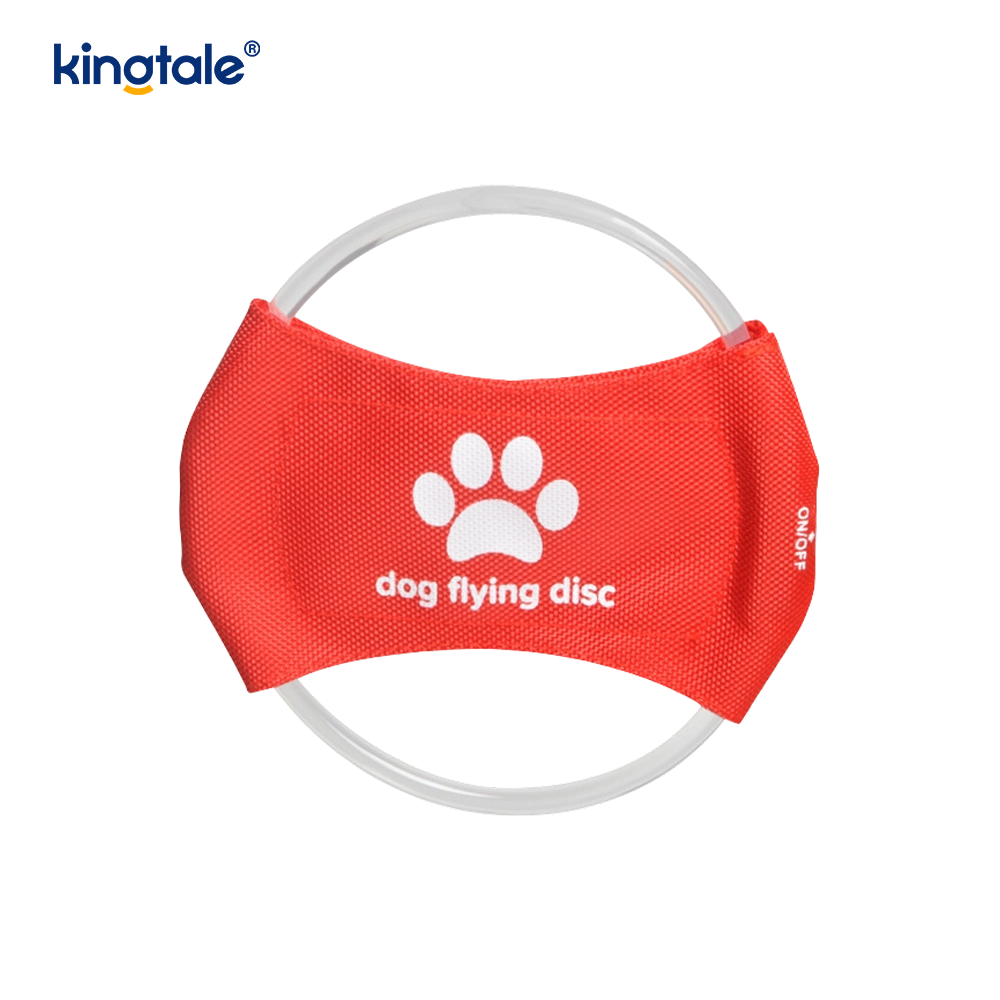 LED oppladbart lys-opp pet frisbee hundetrening leketøy