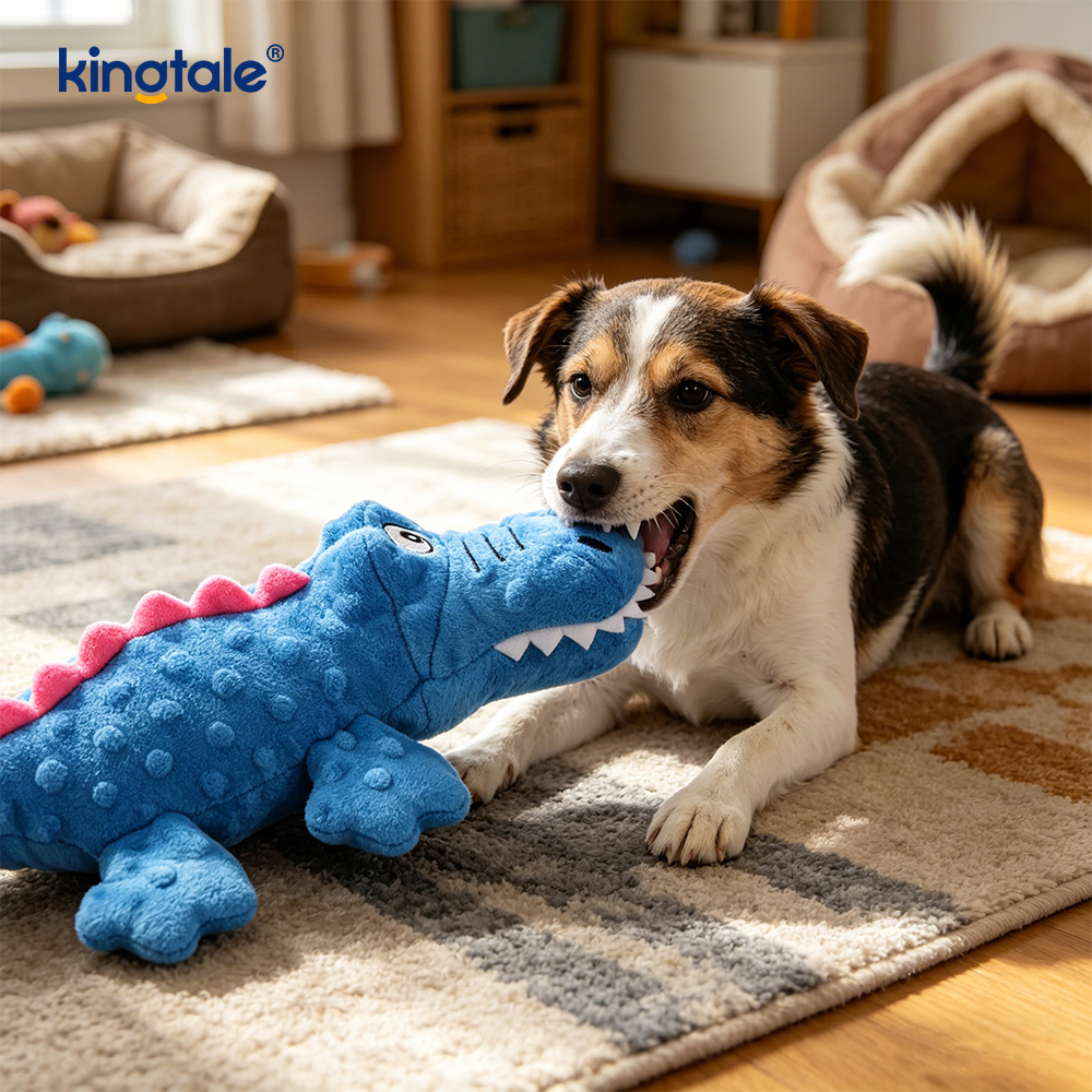 Crocodile Voice plysj kjæledyrtyggeleke for hund