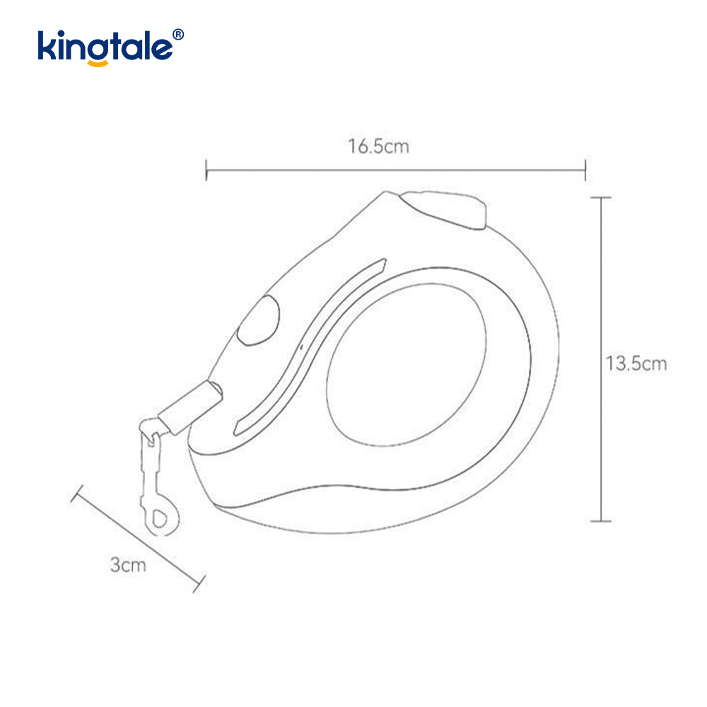 Én-knapp Break & Lock Heavy Duty No Tangle Uttrekkbar hundebånd Hundebånd for kjæledyr