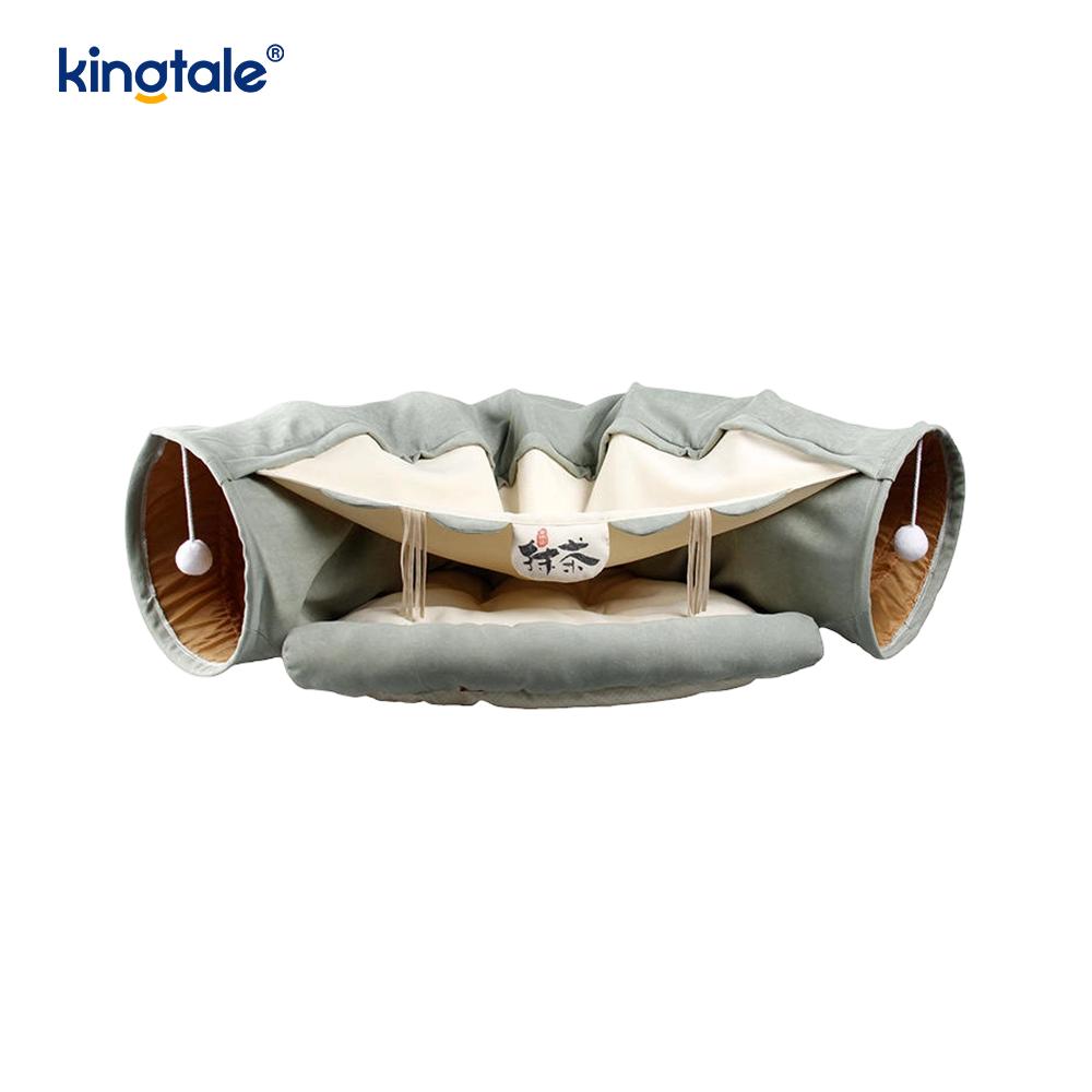 Sammenleggbar Cat Play Tunnel Interactive Toy Maze Cat House Tunnels innendørs