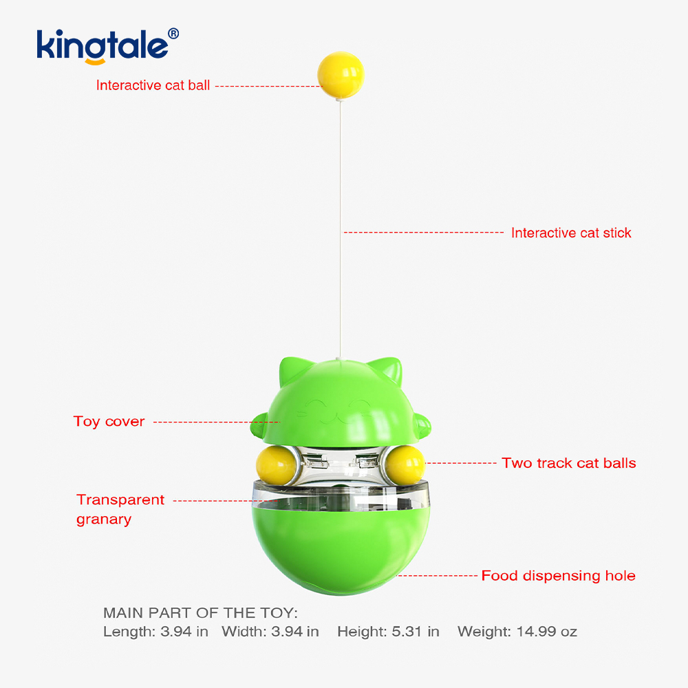 Interactive Cat Toy the Tumbler erter katten og savner ballen Ny katteleke