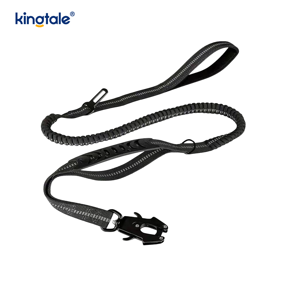 Reflekterende nylon sikkerhetsbånd Elastisk buffer Solid hundebilsete