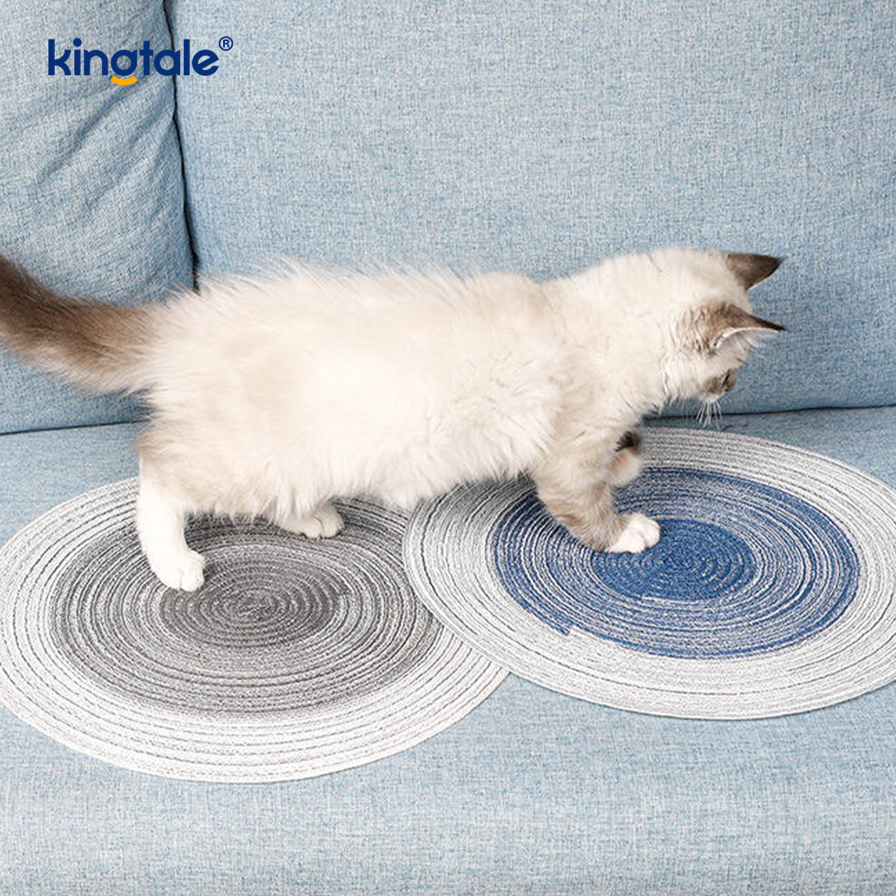 Naturlig Sisal Cat Scratcher Matt Horisontal Cat Floor Scratching Pad Rug